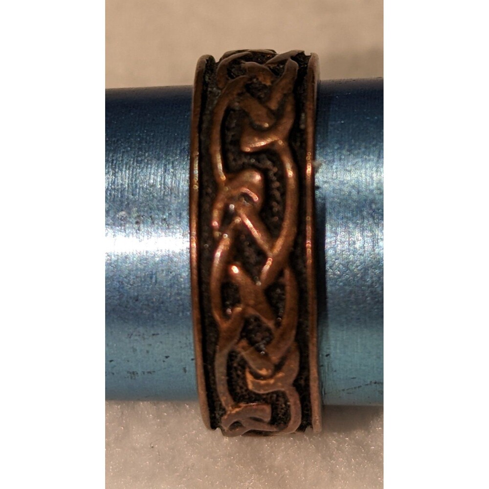 Celtic Knot Copper Band Size 7 - Picture 4 of 9